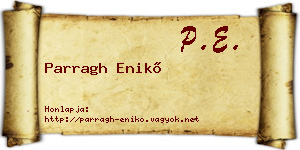Parragh Enikő névjegykártya
